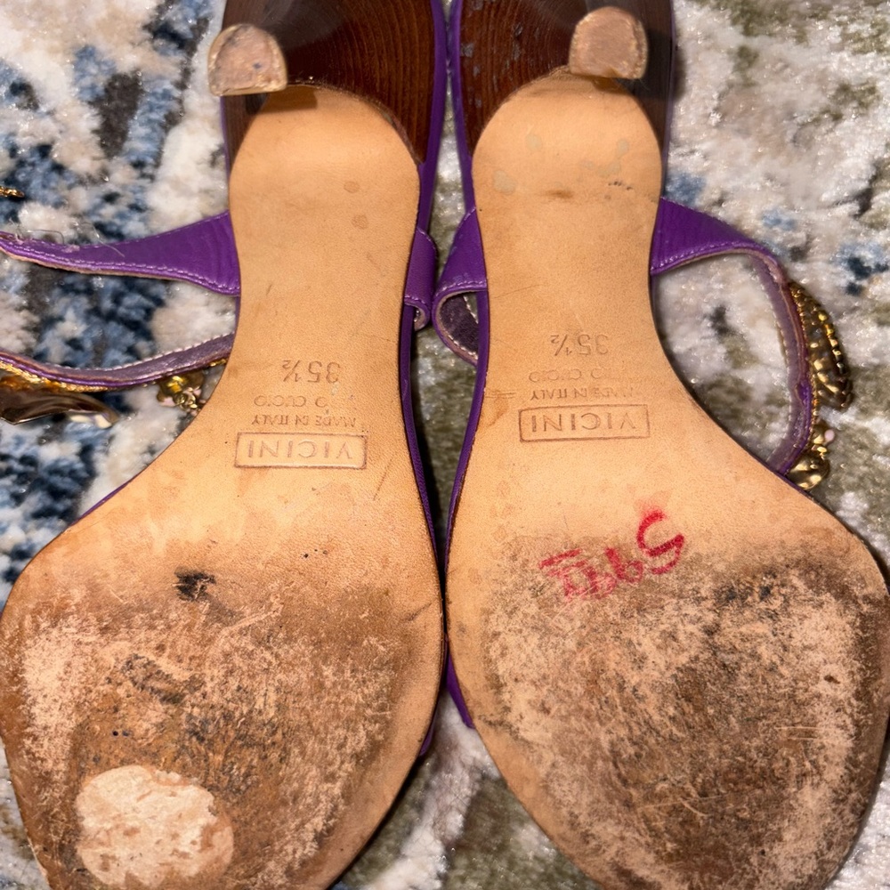 Vicini Purple Heeled Sandals